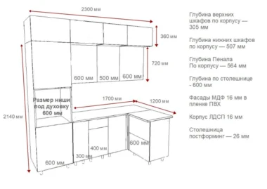 Кухня угловая Феста В02 фото 4