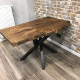 Стол кухонный из слэба карагача 80х120 фото 4
